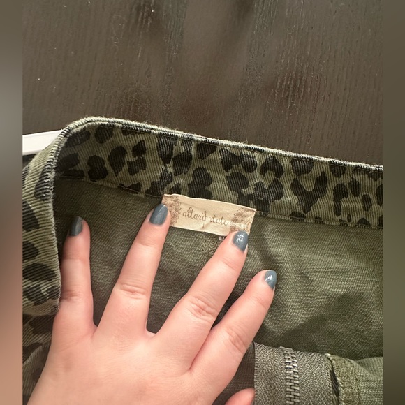 Altar’d State Denim Cheetah Print Skirt - Picture 3 of 3